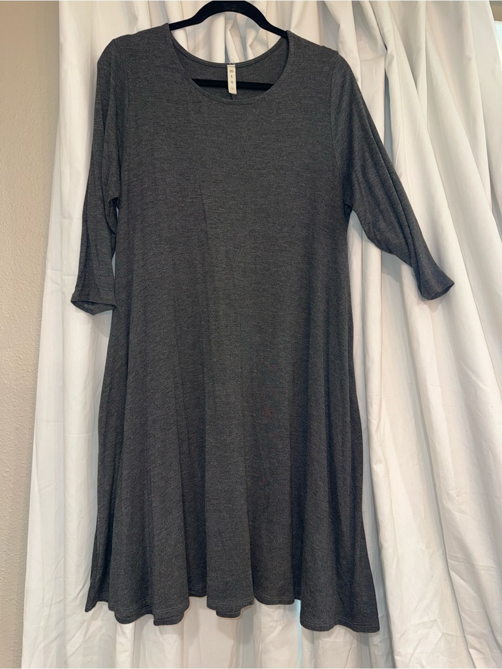 mts Charcoal Swing Midi Dress